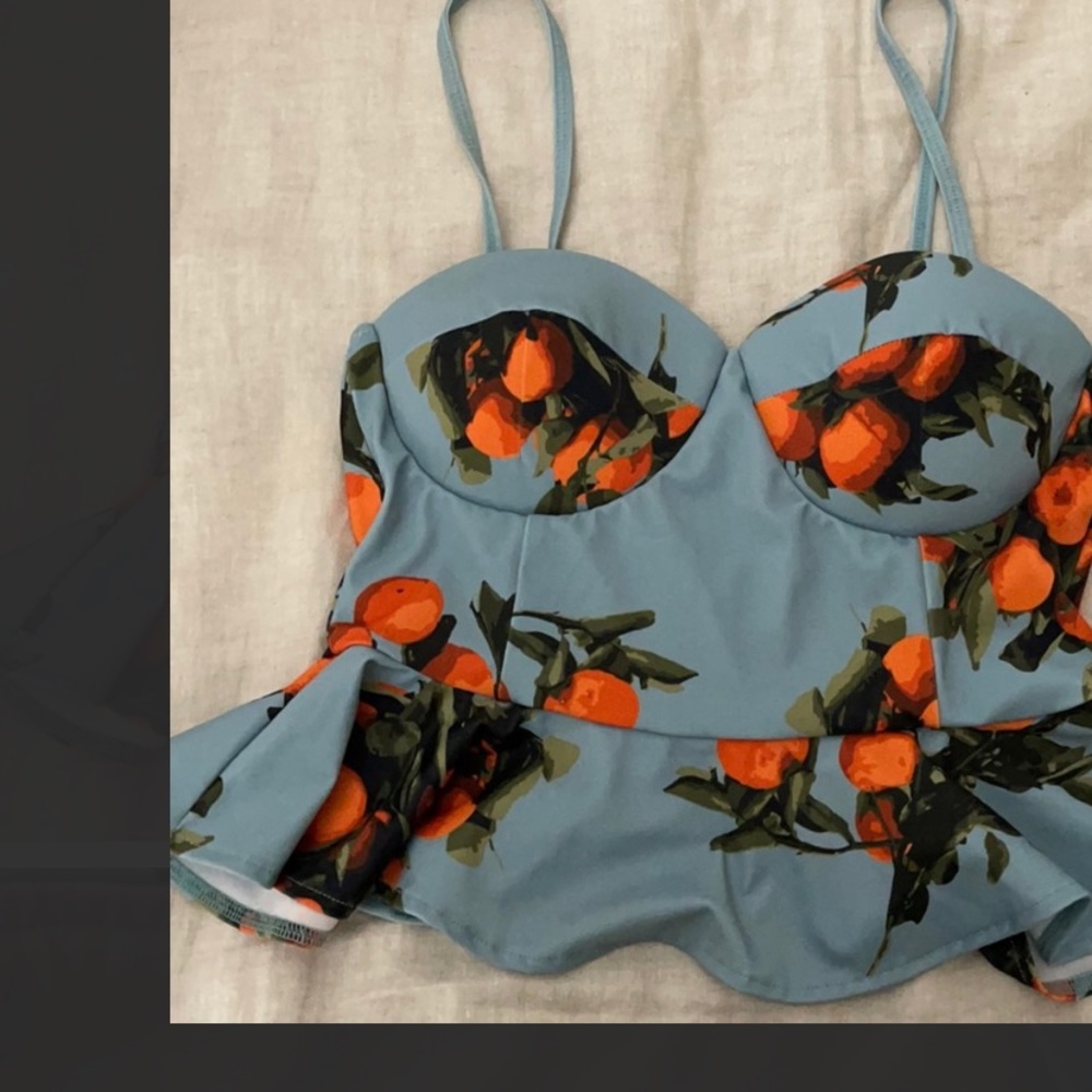 COPY - Albion fit clementine peplum tankini top